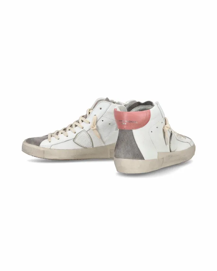 Women Prsx Sneakers WhiteGray Shoes Philippe Model Paris Casual