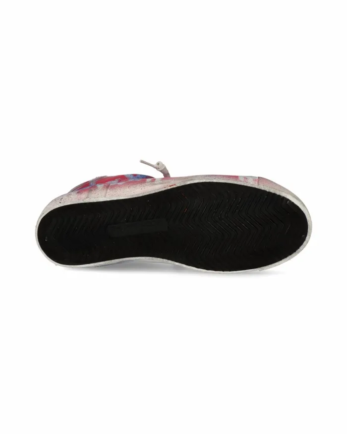 Women Prsx Sneakers White Red Blue Shoes Philippe Model Paris Casual