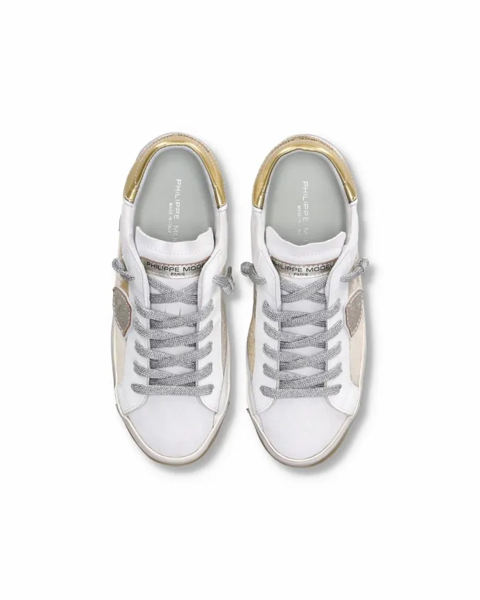 Women Prsx Sneakers WhiteSilver Shoes Woman Paris Philippe Model Paris Casual
