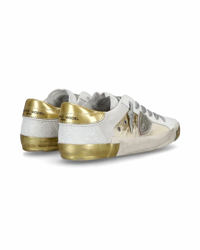 Women Prsx Sneakers WhiteSilver Shoes Woman Paris Philippe Model Paris Casual