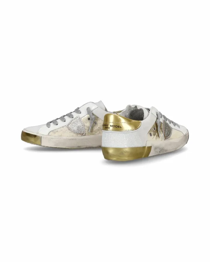 Women Prsx Sneakers WhiteSilver Shoes Woman Paris Philippe Model Paris Casual