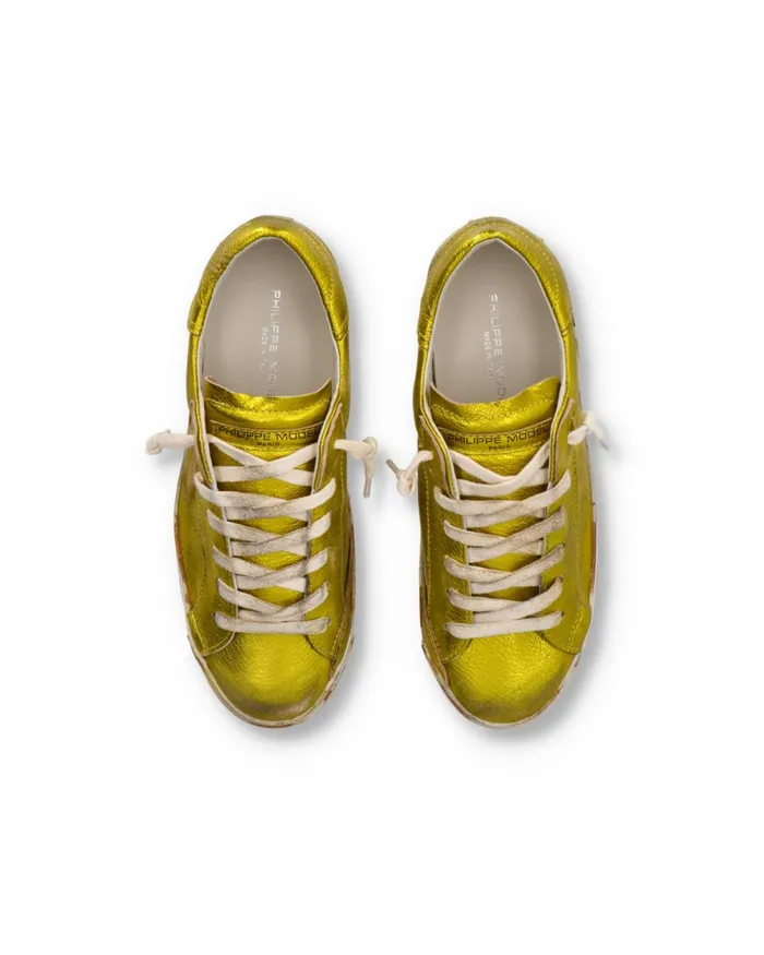 Women Prsx Sneakers Yellow Shoes Philippe Model Paris Casual