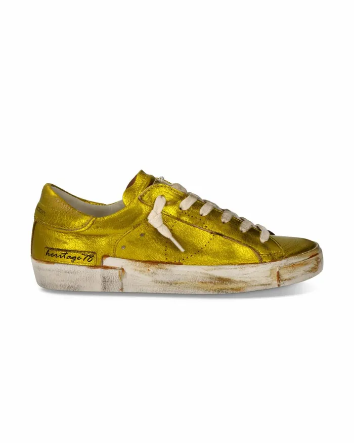 Women Prsx Sneakers Yellow Shoes Philippe Model Paris Casual