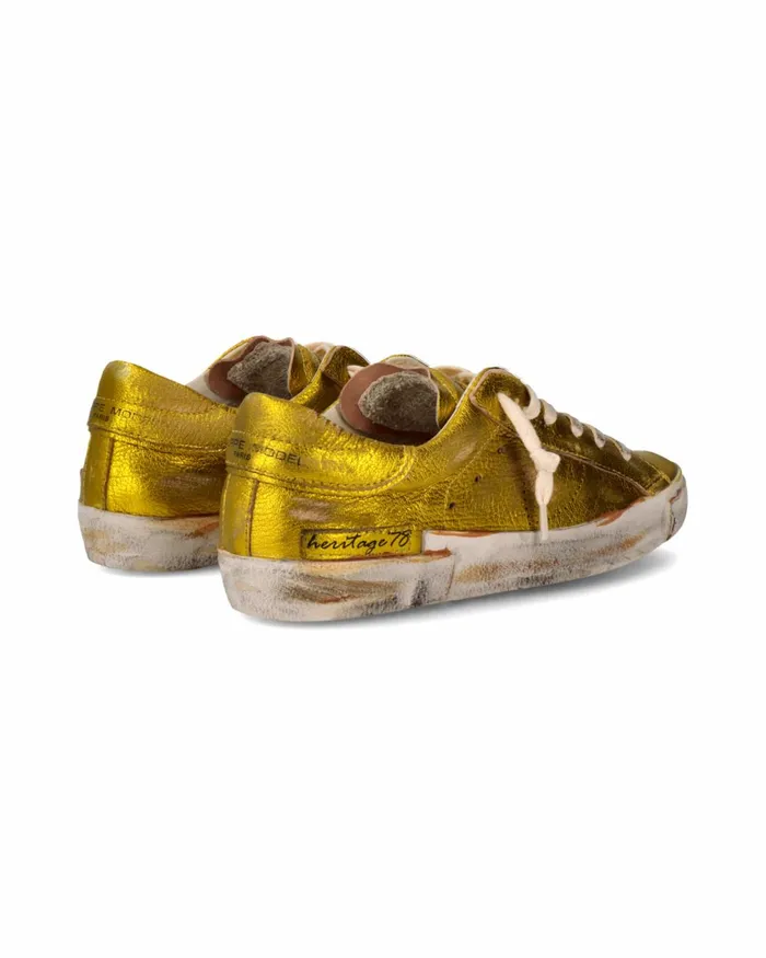 Women Prsx Sneakers Yellow Shoes Philippe Model Paris Casual