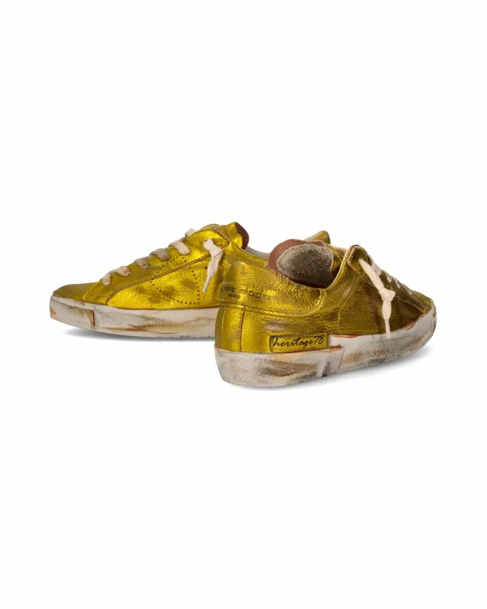 Women Prsx Sneakers Yellow Shoes Philippe Model Paris Casual