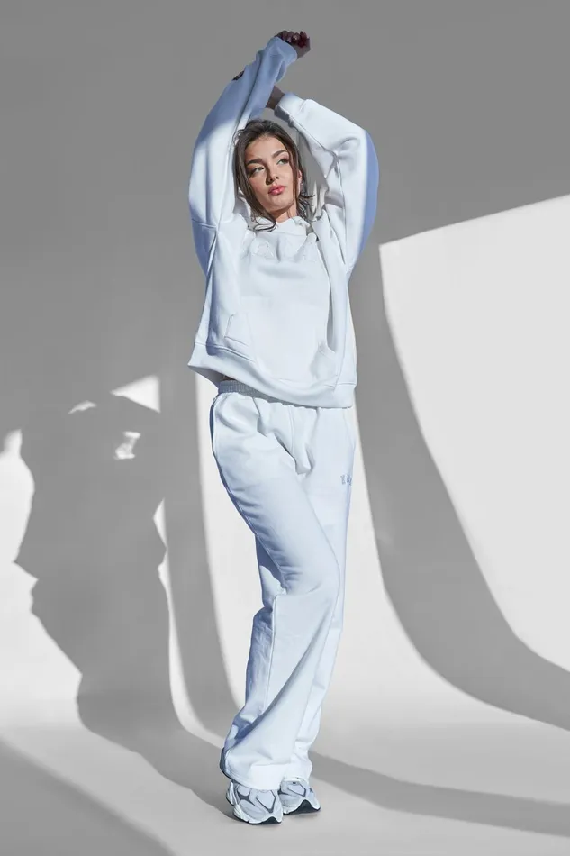 Women Public Desire UK OVERSIZED HOODIE WHITE White Public Desire Two Piece Sets