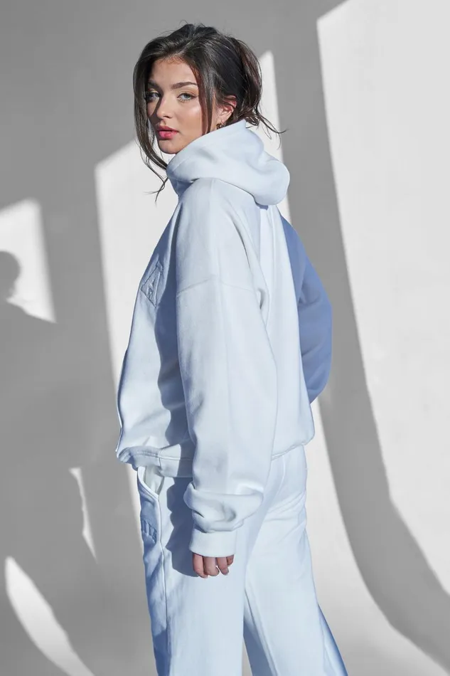 Women Public Desire UK OVERSIZED HOODIE WHITE White Public Desire Two Piece Sets