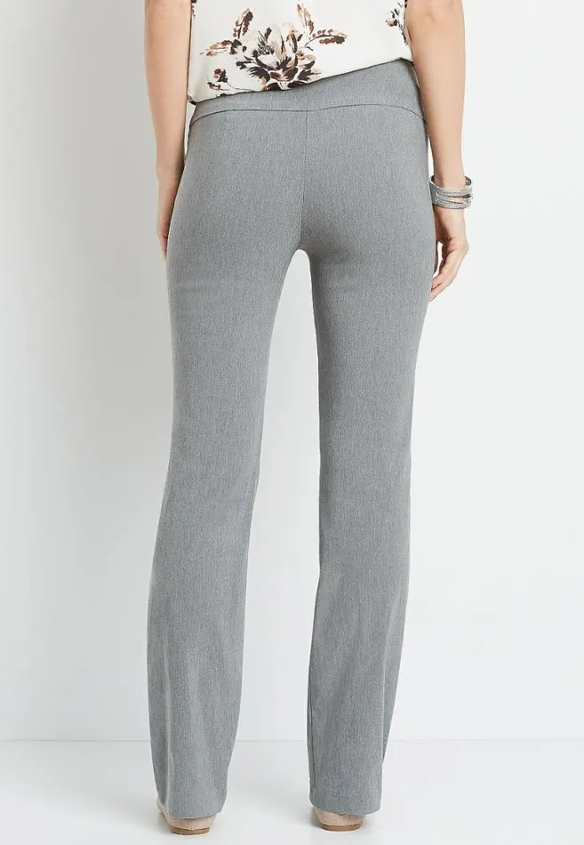 Women Pull On Gray Bengaline Bootcut Pant Maurices Bottoms