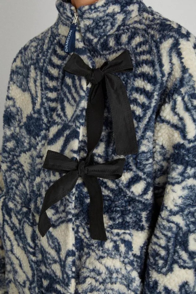Women Pullover and Fleeces Damson Madder Ingrid Wool Jacket 8211 Vase Print