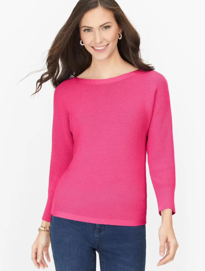 Women Pullovers Talbots Dolman Sleeve Sweater Ivory