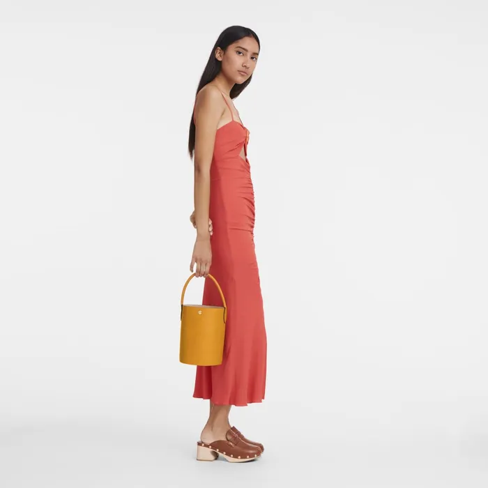 Women pure S Bucket Bag Apricot Longchamp Handbags