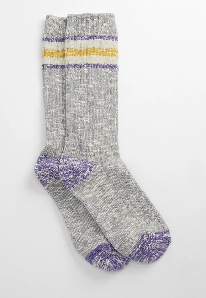 Women Purple And Gold Crew Socks Maurices Socks
