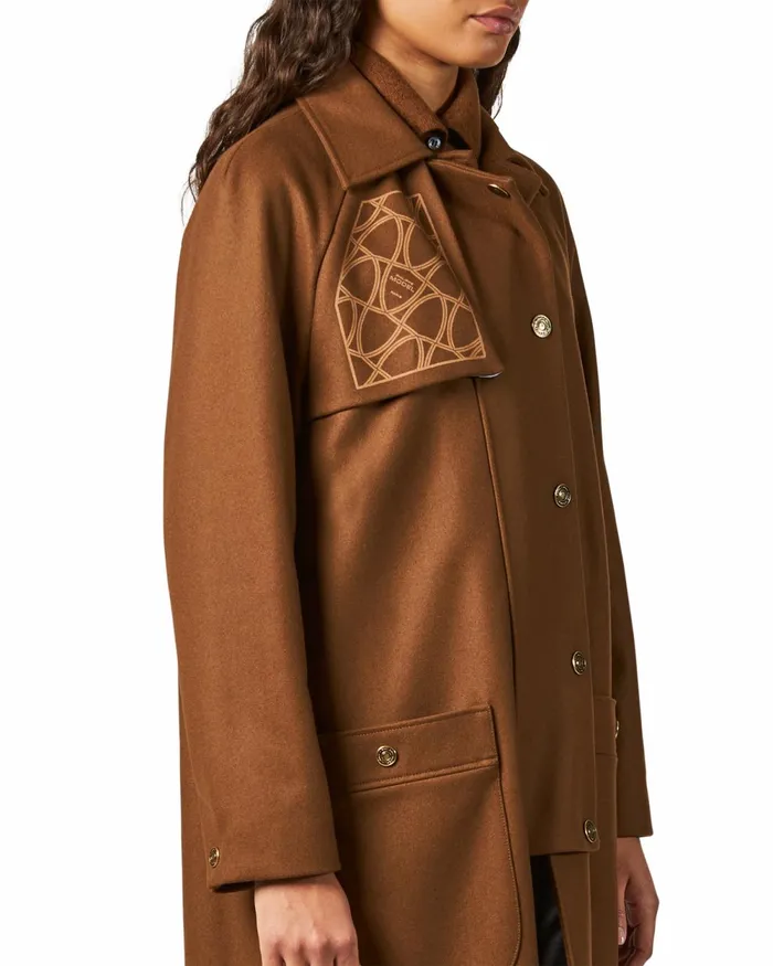 Women Rain Coat Jacket 8211 Cognac Paris Philippe Model Paris Outerwear