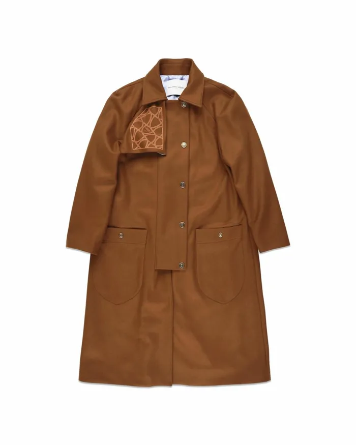 Women Rain Coat Jacket 8211 Cognac Paris Philippe Model Paris Outerwear