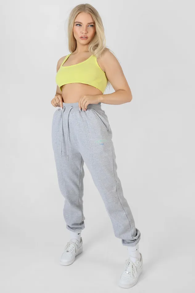 Women Raw Hem Scoop Neck Crop Top Lime Kaiia Green Public Desire Tops