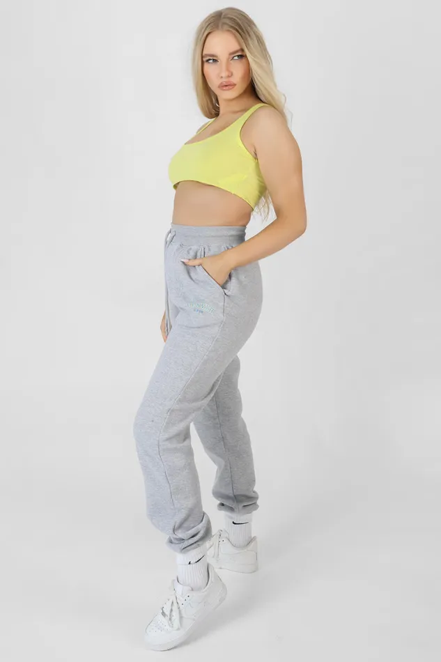 Women Raw Hem Scoop Neck Crop Top Lime Kaiia Green Public Desire Tops