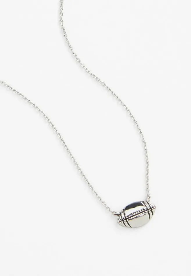 Women Red And Gray Carded Football Necklace Maurices Jewelry