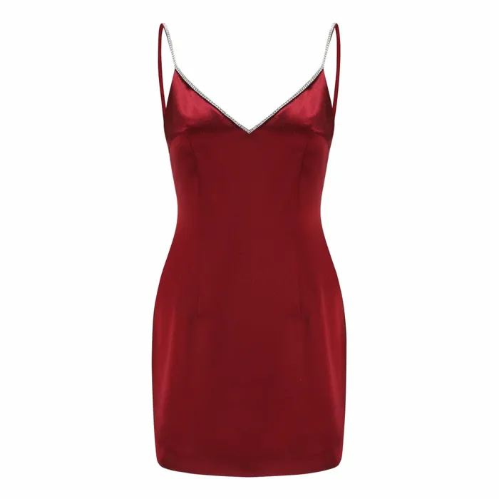 Women Red Satin Dress Nana Jacqueline Dresses