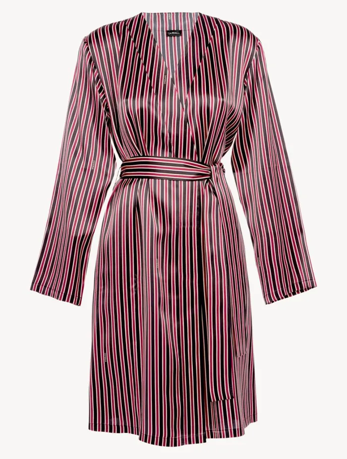 Women Robes La Perla Silk Striped Short Robe