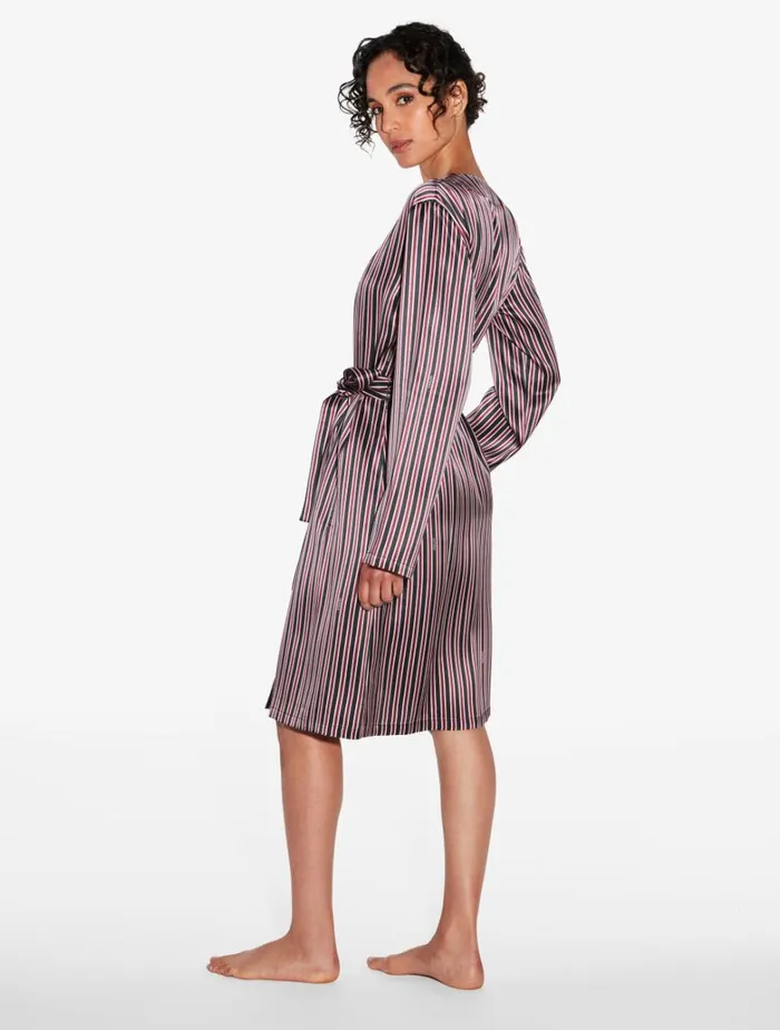 Women Robes La Perla Silk Striped Short Robe