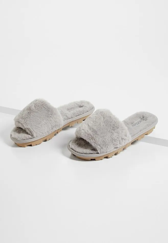 Women Sabrina Faux Fur Slip On Slipper Maurices Slippers