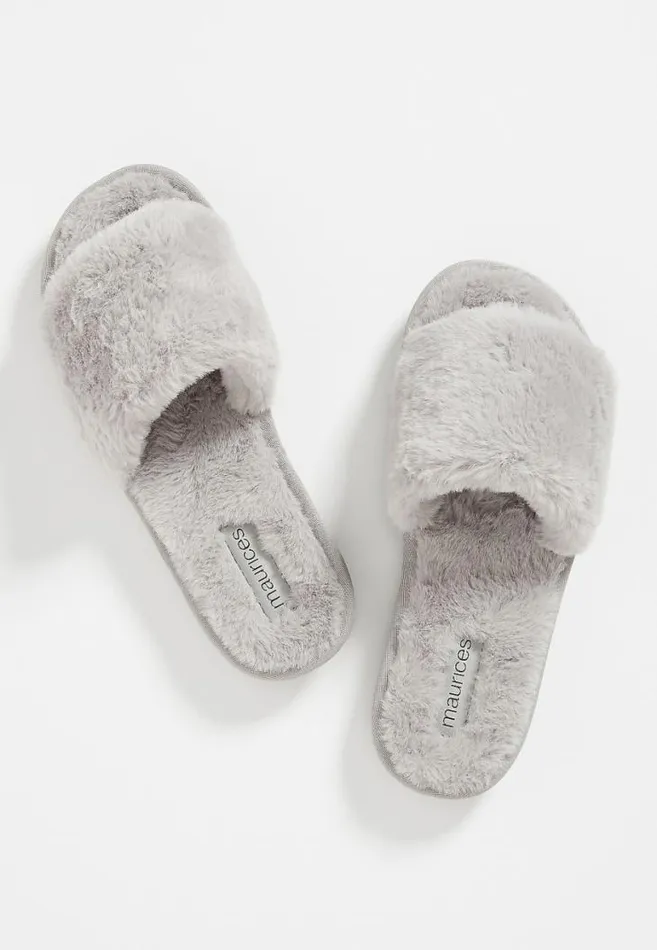Women Sabrina Faux Fur Slip On Slipper Maurices Slippers