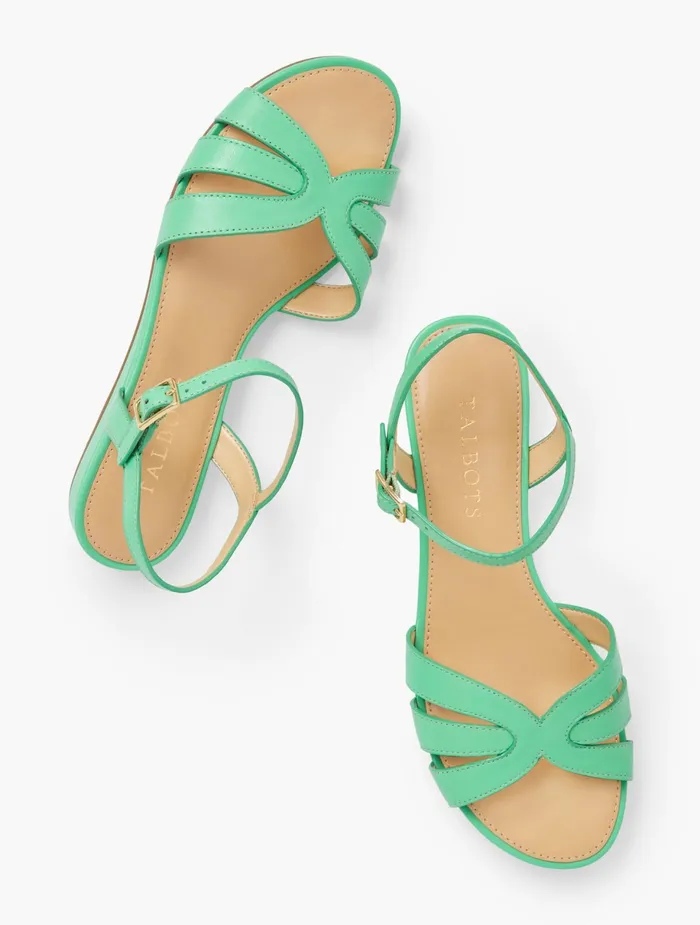 Women Sandals Talbots Daisy Micro Wedge Sandals Summer Mint