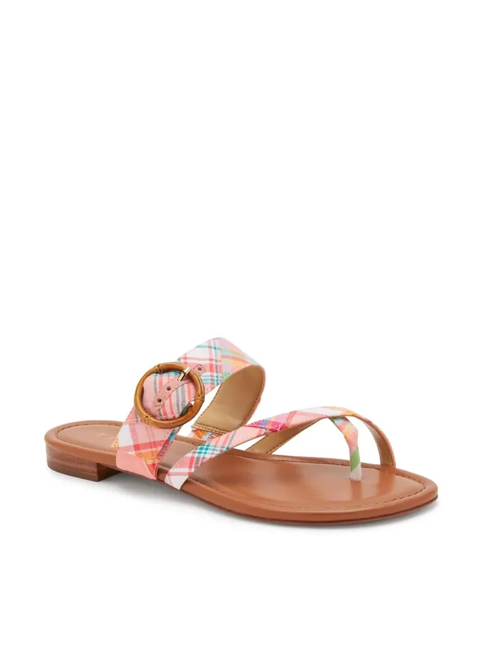 Women Sandals Talbots Gia Buckle Sandals Coral Multi