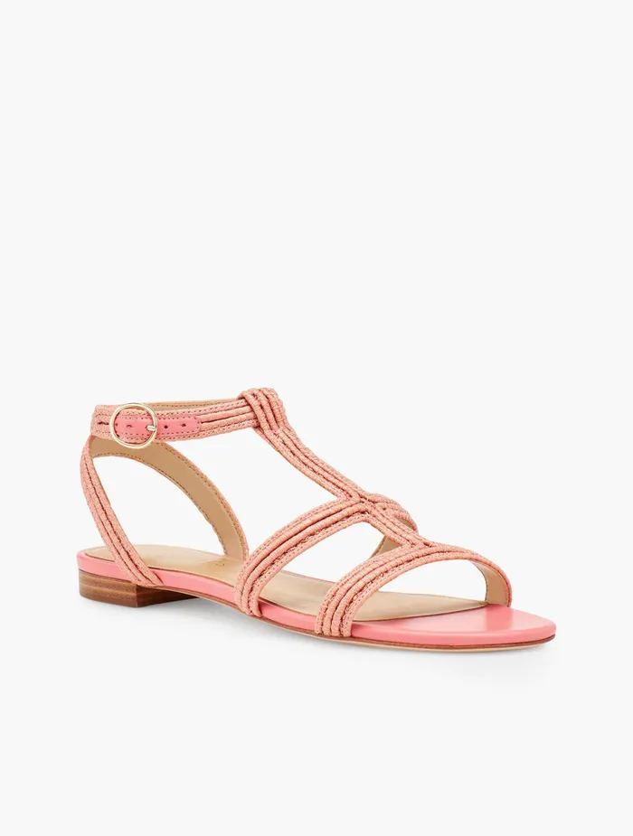 Women Sandals Talbots Keri Raffia Sandals Black