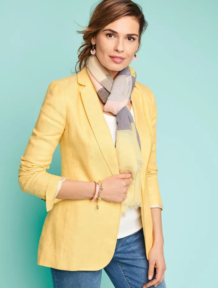 Women Scarves Talbots Colorblock Oblong Scarf Ivory Multi
