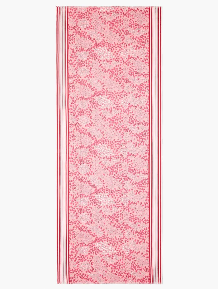 Women Scarves Talbots Lovely Floral Oblong Scarf Preppy Pink Multi