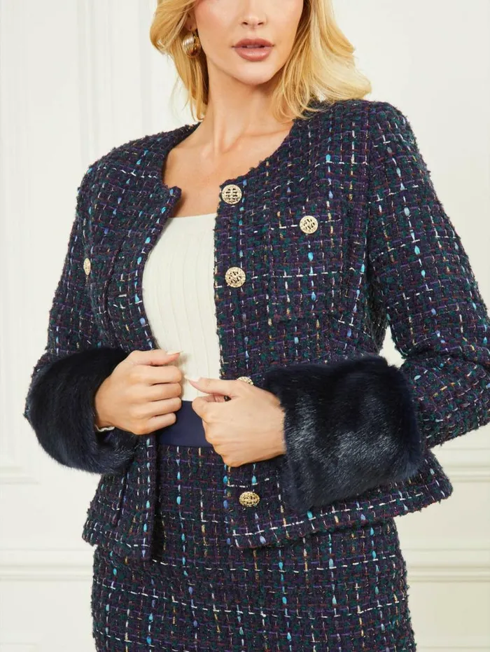 Women Secret Tweed Jacket Satellite Purple Multi Marciano Jackets Women Secret Tweed Jacket Satellite Purple Multi Marciano Jackets