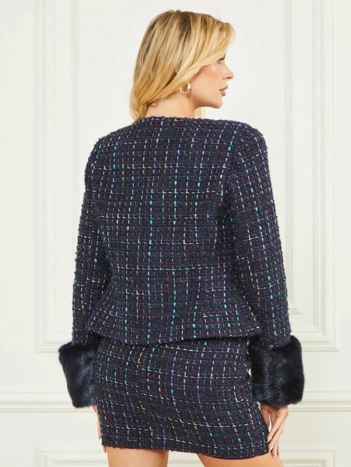 Women Secret Tweed Jacket Satellite Purple Multi Marciano Jackets Women Secret Tweed Jacket Satellite Purple Multi Marciano Jackets