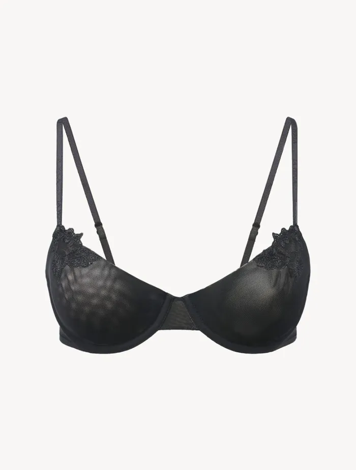 Women Shapewear La Perla Balconette Bra In Black In Stretch Tulle