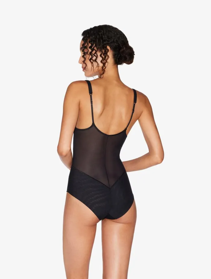 Women Shapewear La Perla Bodysuit In Black Stretch Tulle