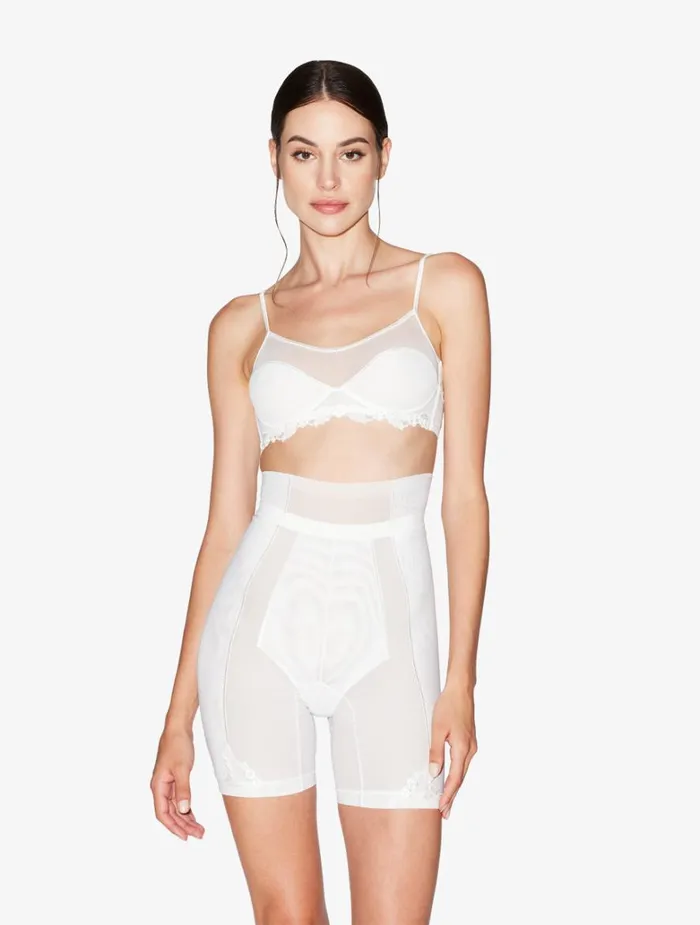 Women Shapewear La Perla Bralette In Offwhite Stretch Tulle