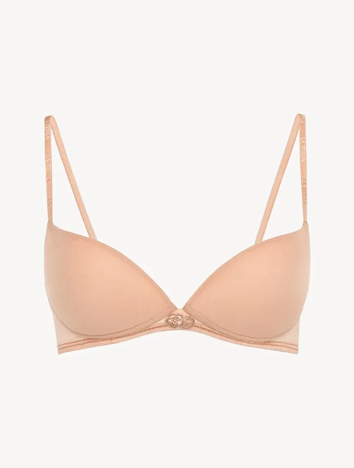 Women Shapewear La Perla Pushup Bra In Sand Stretch Tulle