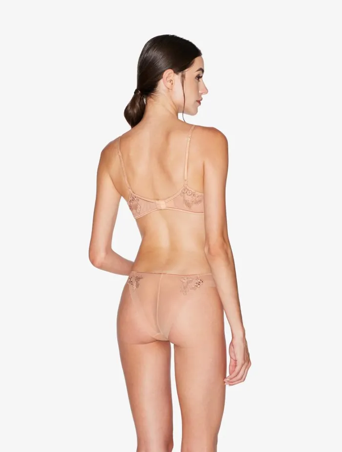 Women Shapewear La Perla Pushup Bra In Sand Stretch Tulle