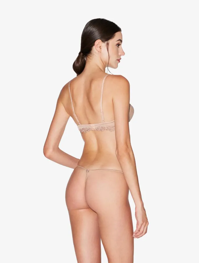 Women Shapewear La Perla Thong In Sand Stretch Tulle
