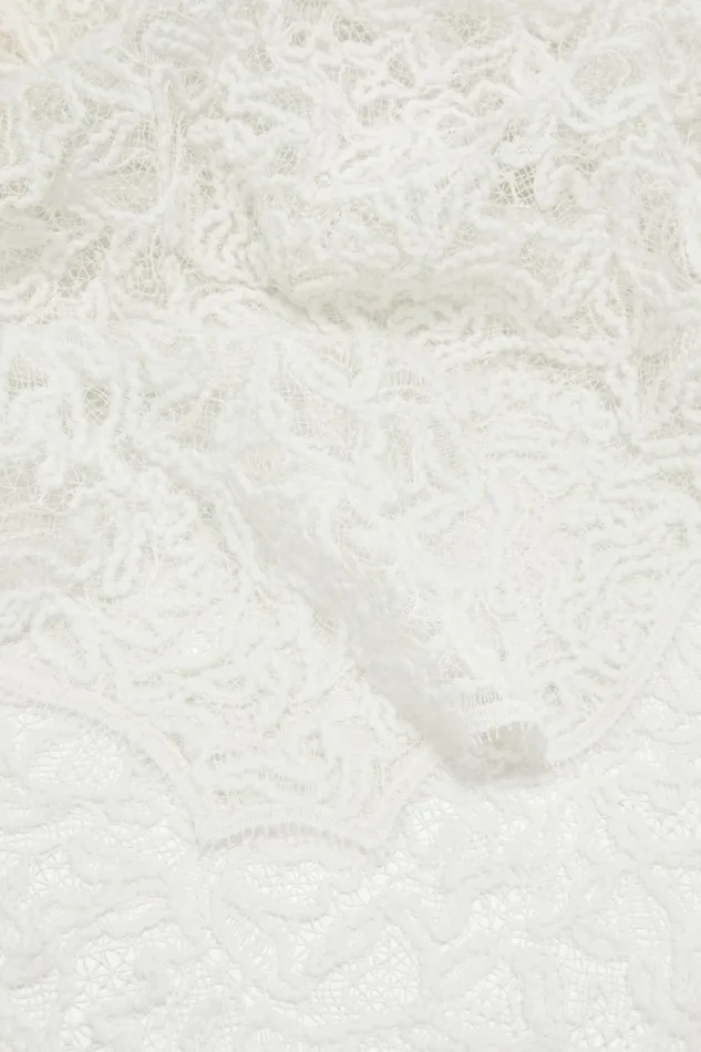 Women Shawl Scarves And Foulards Ermanno Scervino Designer Lace Stole Total White 8211 Ermanno Scervino White