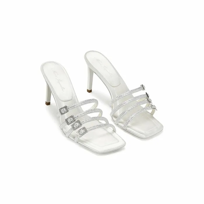 Women Shay White Sandals Nana Jacqueline Bridal