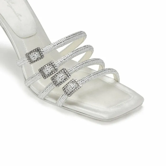 Women Shay White Sandals Nana Jacqueline Bridal