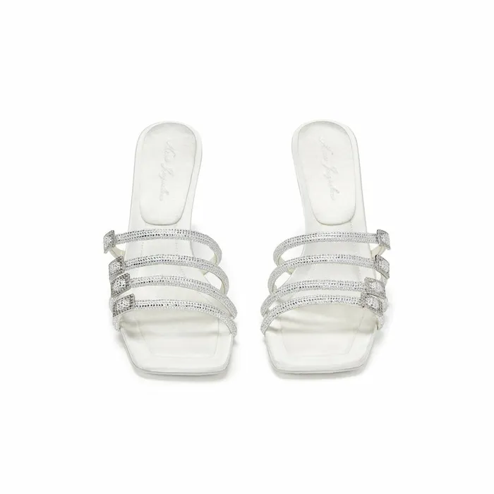Women Shay White Sandals Nana Jacqueline Bridal