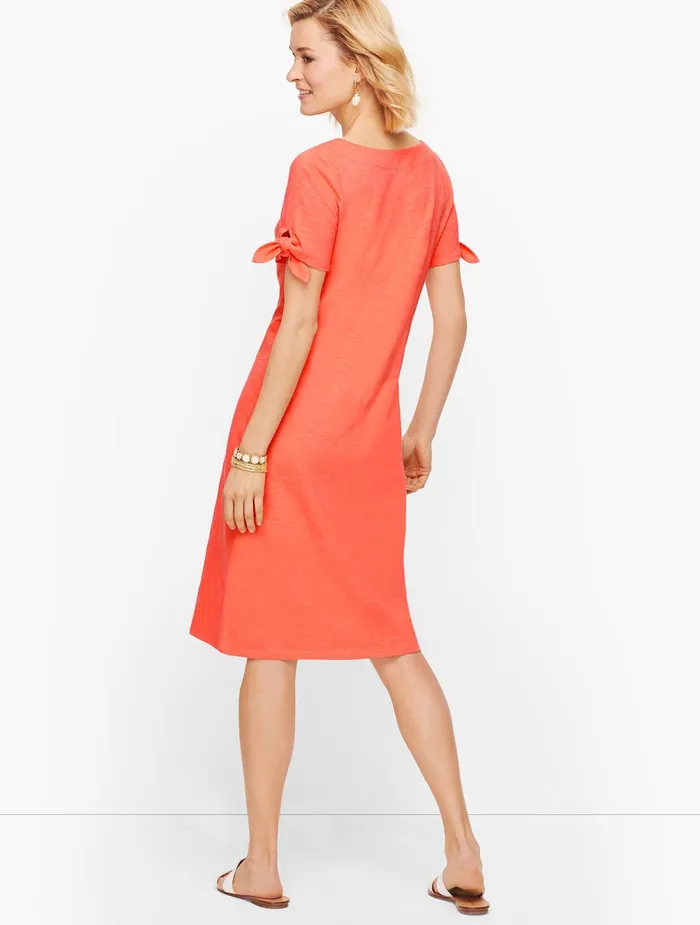Women Sheath And Shift Talbots Tie Sleeve Shift Dress Black