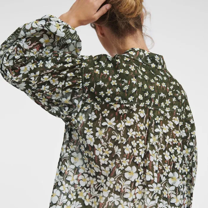 Women Shirt Khaki Longchamp Tops and Blouses