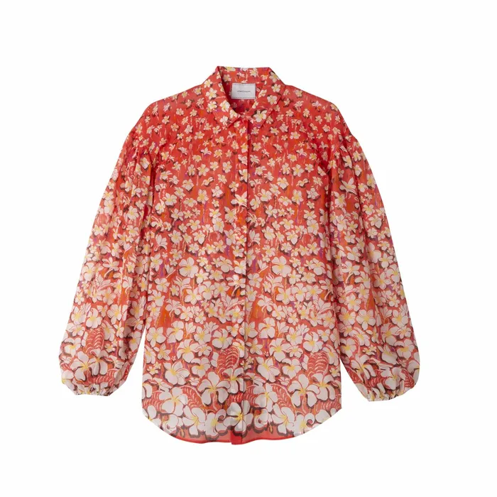 Women Shirt Strawberry Longchamp Tops and Blouses