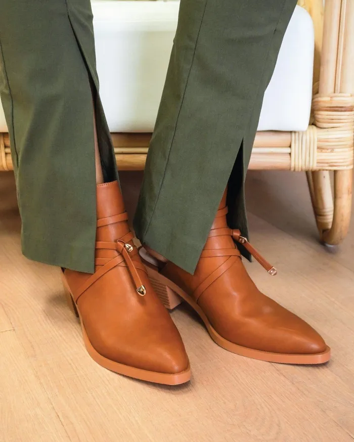 Women Shoes Belle and Bloom Can039t Be Tamed Open Back Boot 8211 Tan