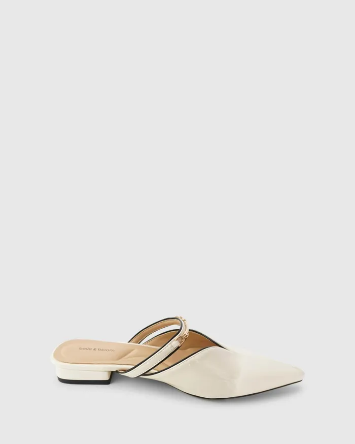 Women Shoes Belle and Bloom Magic Hour Ballet Slide 8211 Off White Patent