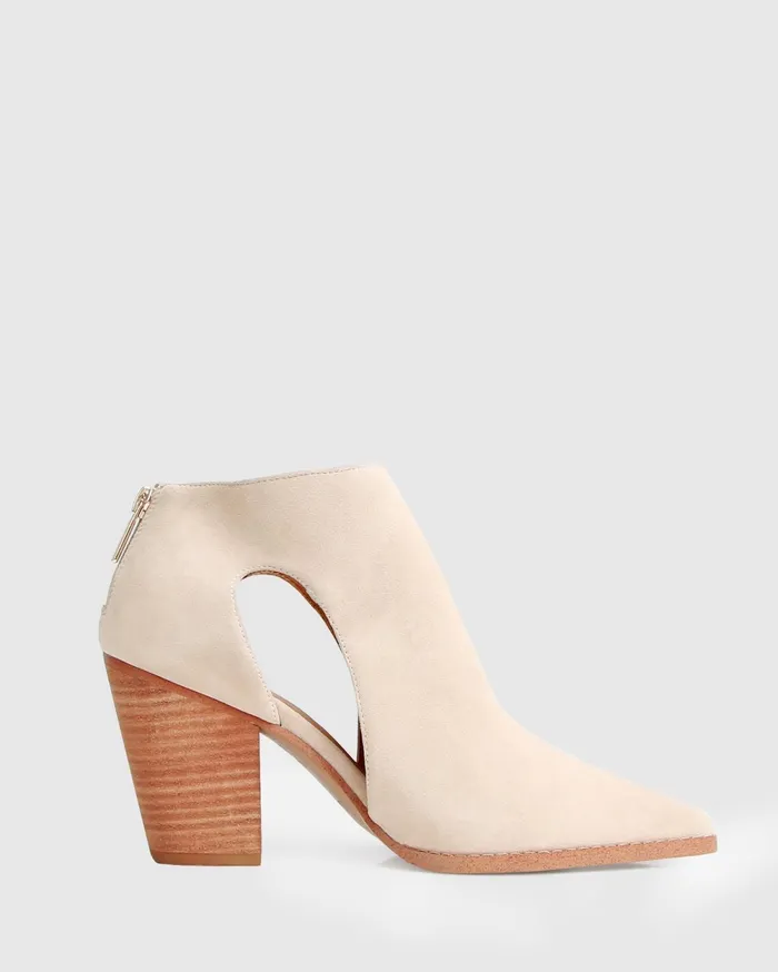 Women Shoes Belle and Bloom Midnight Special Suede Ankle Boot 8211 Sand