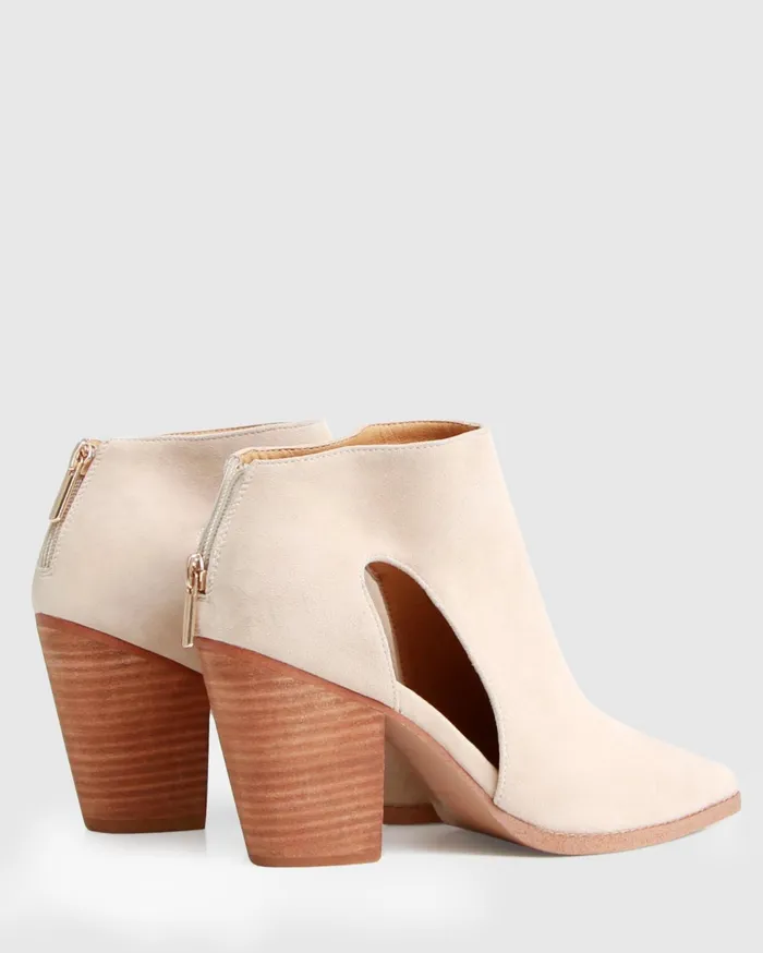 Women Shoes Belle and Bloom Midnight Special Suede Ankle Boot 8211 Sand